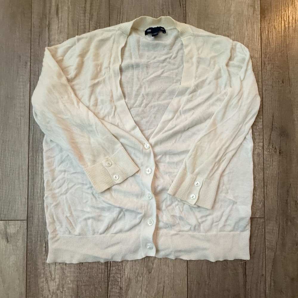 GAP Cream Cardigan Sweater
